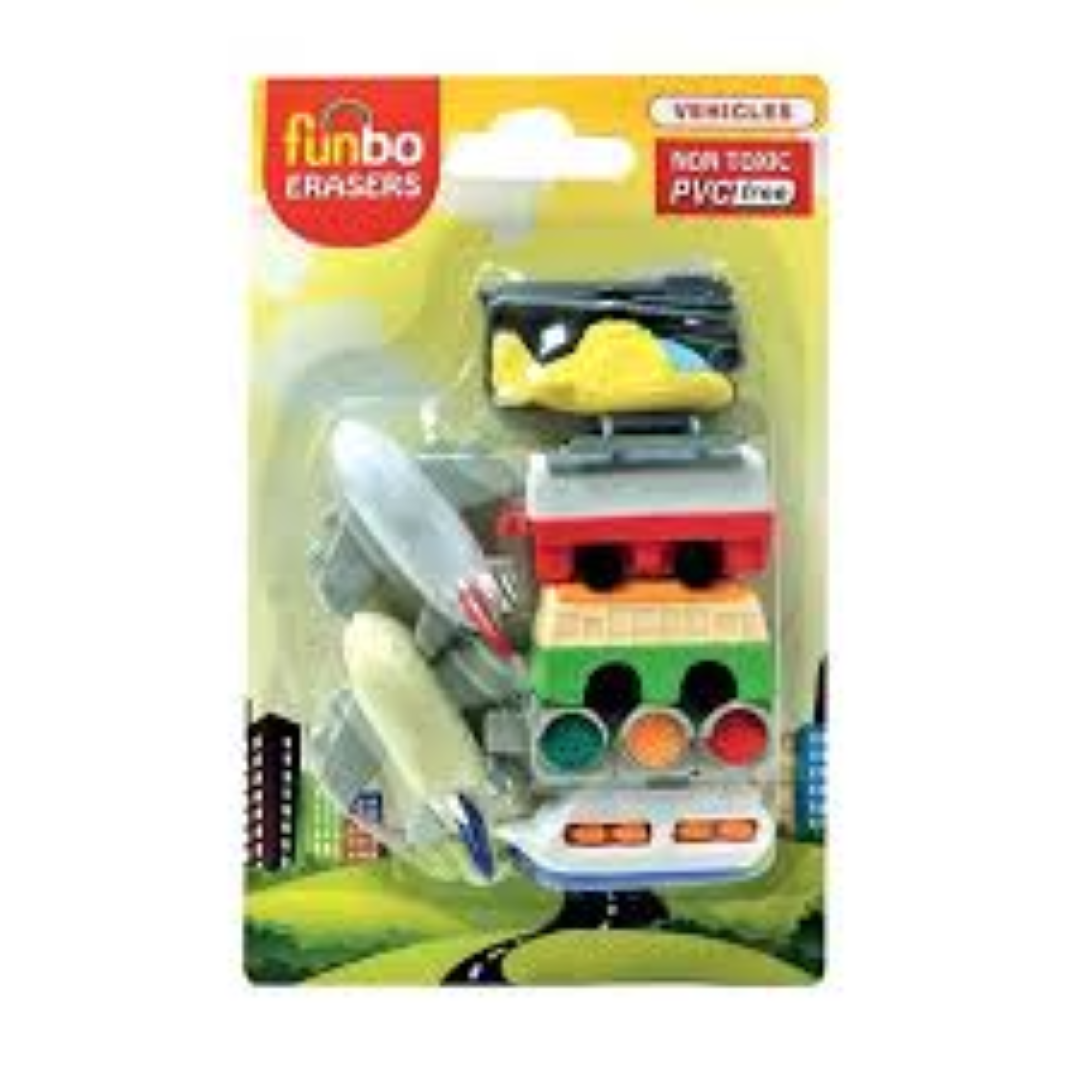 Funbo3D Eraser in Blister Pack-Vehicle FO-ER-VEHICLE